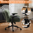 Criss Cross Chair with Flip-up Arms, Green