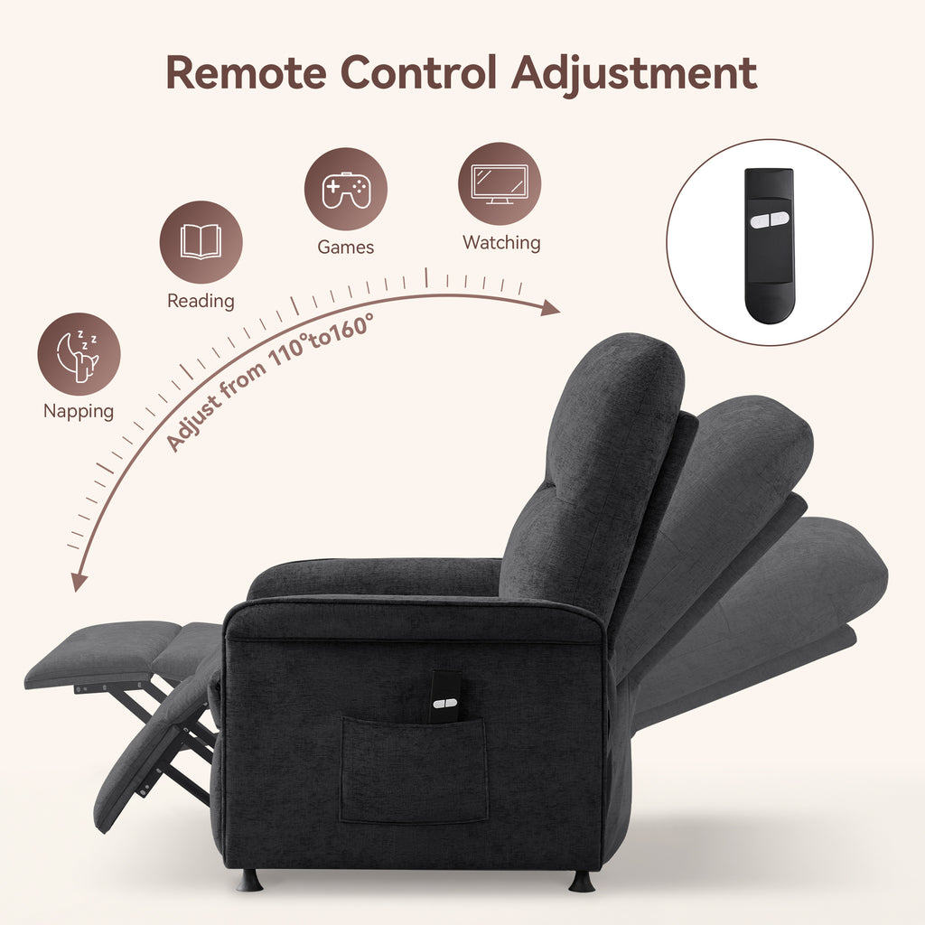 Multifunctional Accent Chair-Black