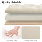 47" Velvet Storage Bench，Beige