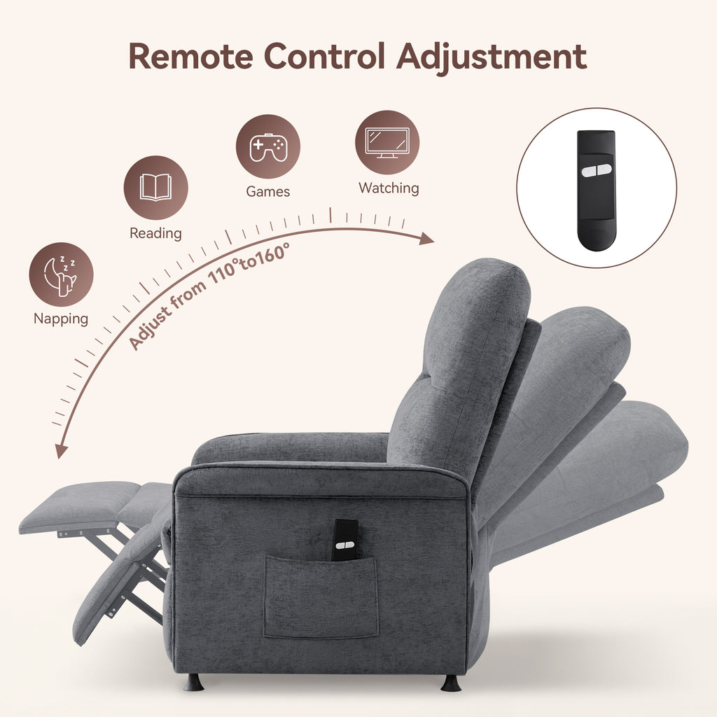 Multifunctional Accent Chair-Gray