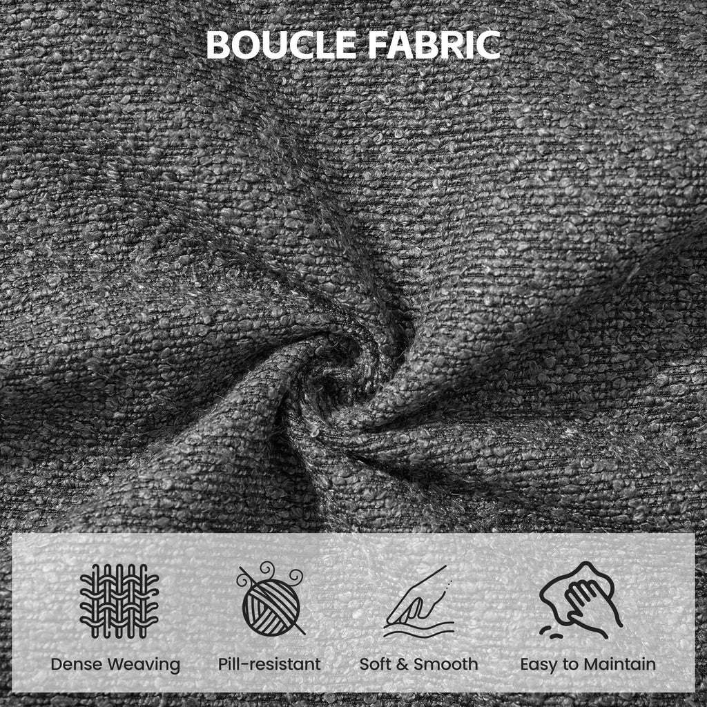 24" Square Storage Ottoman，Dark Gray