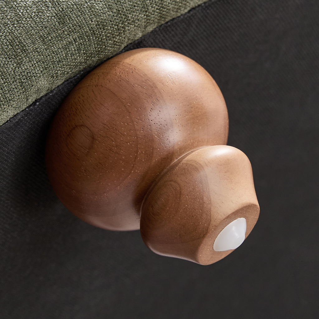 Round Storage Ottoman，Green