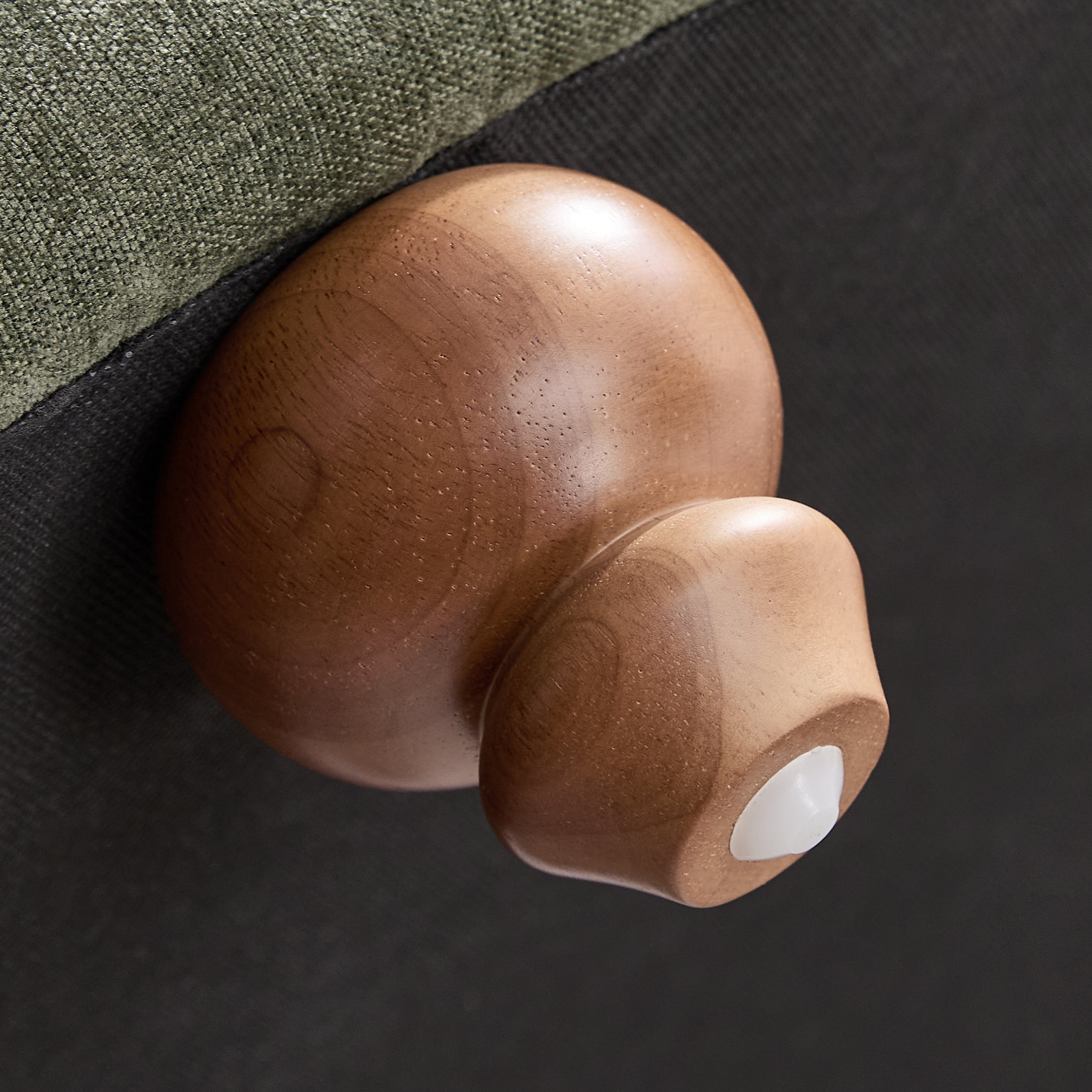 Round Storage Ottoman，Green