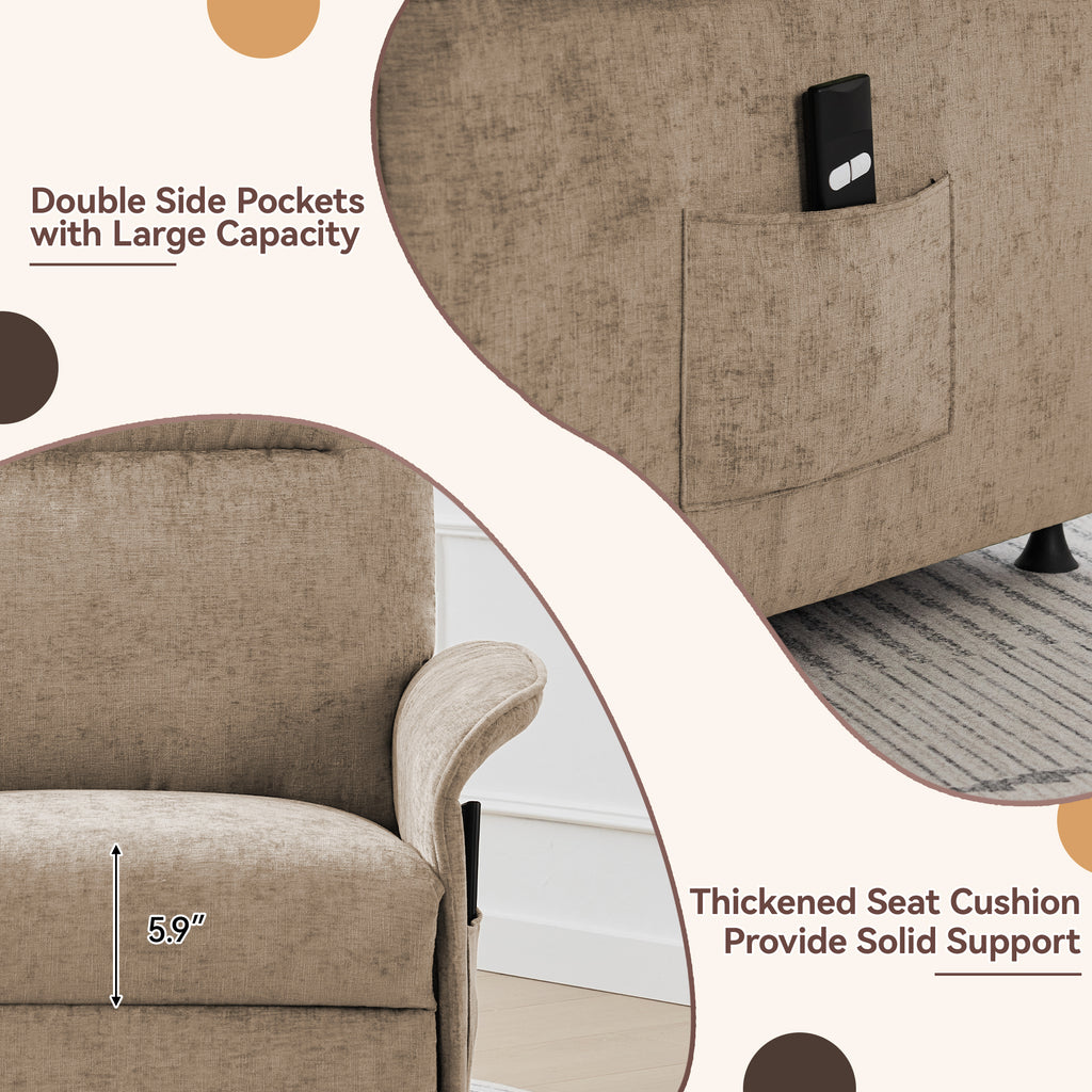 Multifunctional Accent Chair-Taupe