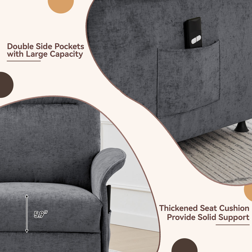 Multifunctional Accent Chair-Gray