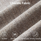 Chenille Upholstered Swivel Accent Chairs，Taupe