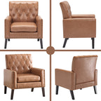 Mid Century Modern Accent Chair, Light Brown