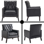 Mid Century Modern Accent Chair, Black