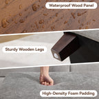 45 Inch Large Storage Ottoman Bench，Light Gray