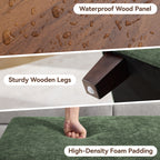 45 Inch Large Storage Ottoman Bench，Green