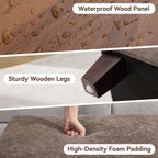 45 Inch Large Storage Ottoman Bench，Brown