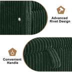 44'' Corduroy Storage Ottoman Bench, Green