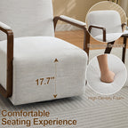 Chenille Upholstered Swivel Accent Chairs，Beige