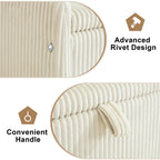 44'' Corduroy Storage Ottoman Bench, Beige