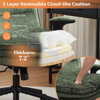 Criss Cross Chair with Flip-up Arms, Green