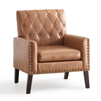 Mid Century Modern Accent Chair, Light Brown