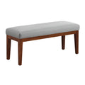 Faux Leather End of Bed Bench，Light Gray