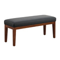 Faux Leather End of Bed Bench，Black