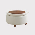 Round Storage Ottoman, 24 inch
