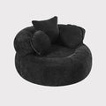 Cozy Round Sofa, Black