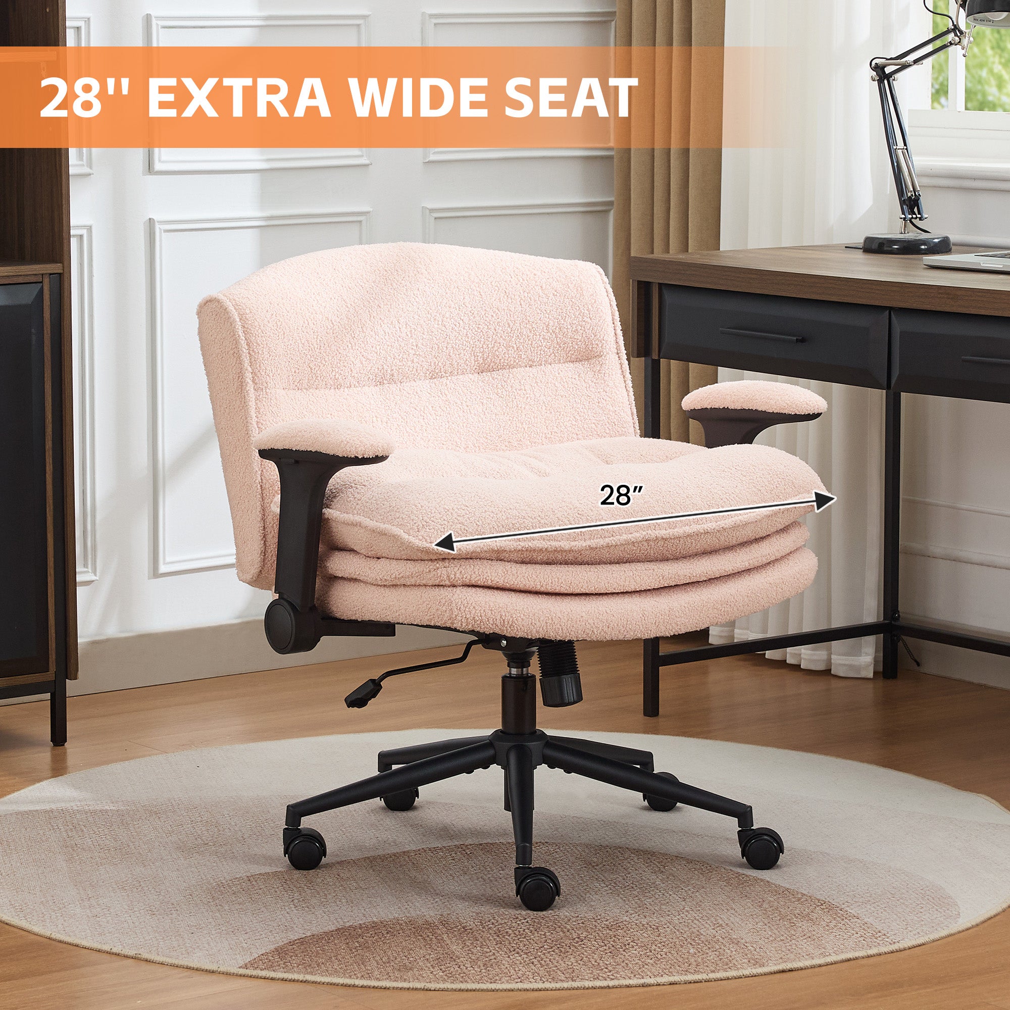 Criss Cross Chair with Flip-up Arms，Pink