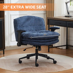 Criss Cross Chair with Flip-up Arms，Blue