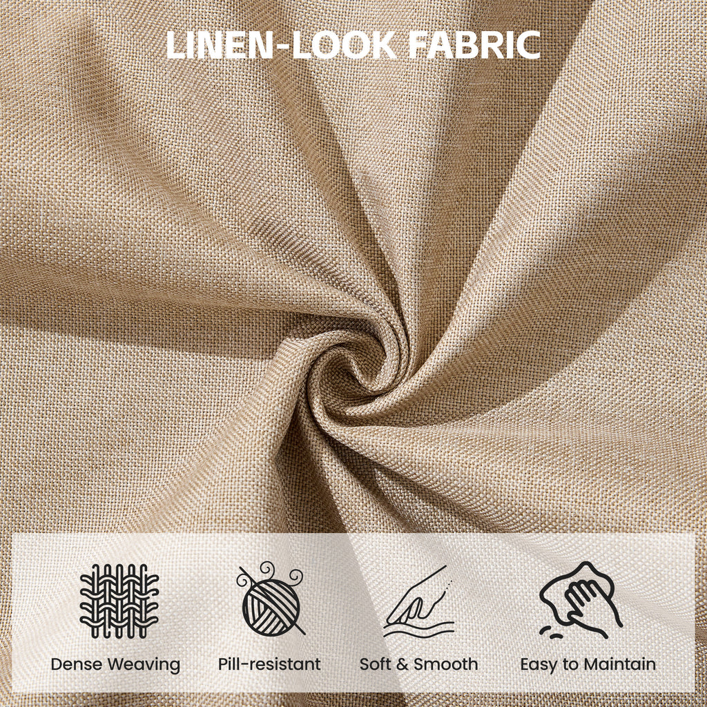 24" Square Storage Ottoman，Khaki