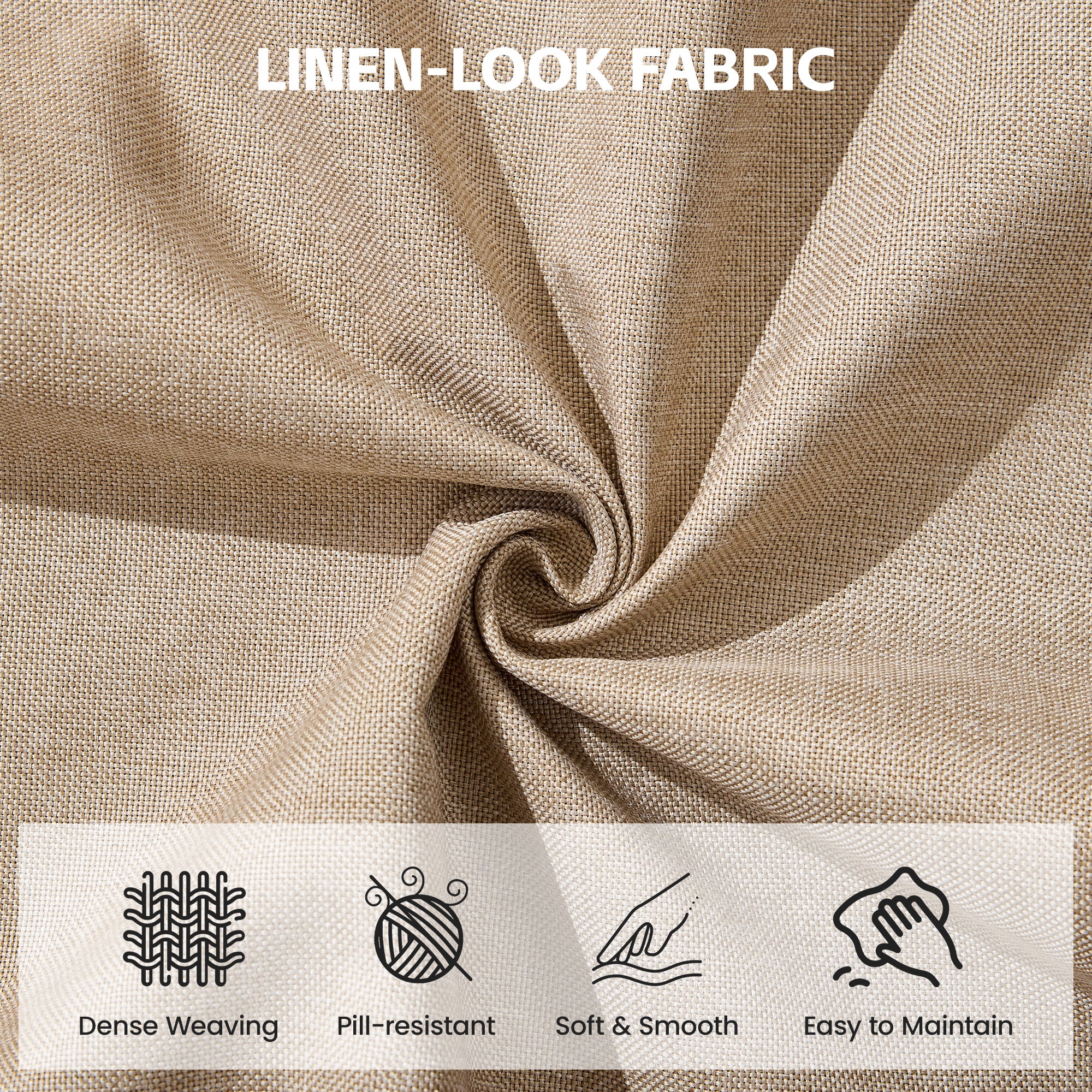 24" Square Storage Ottoman，Khaki