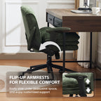 Criss Cross Chair with Flip-up Arms, Green