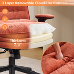 Criss Cross Chair with Flip-up Arms, Orange