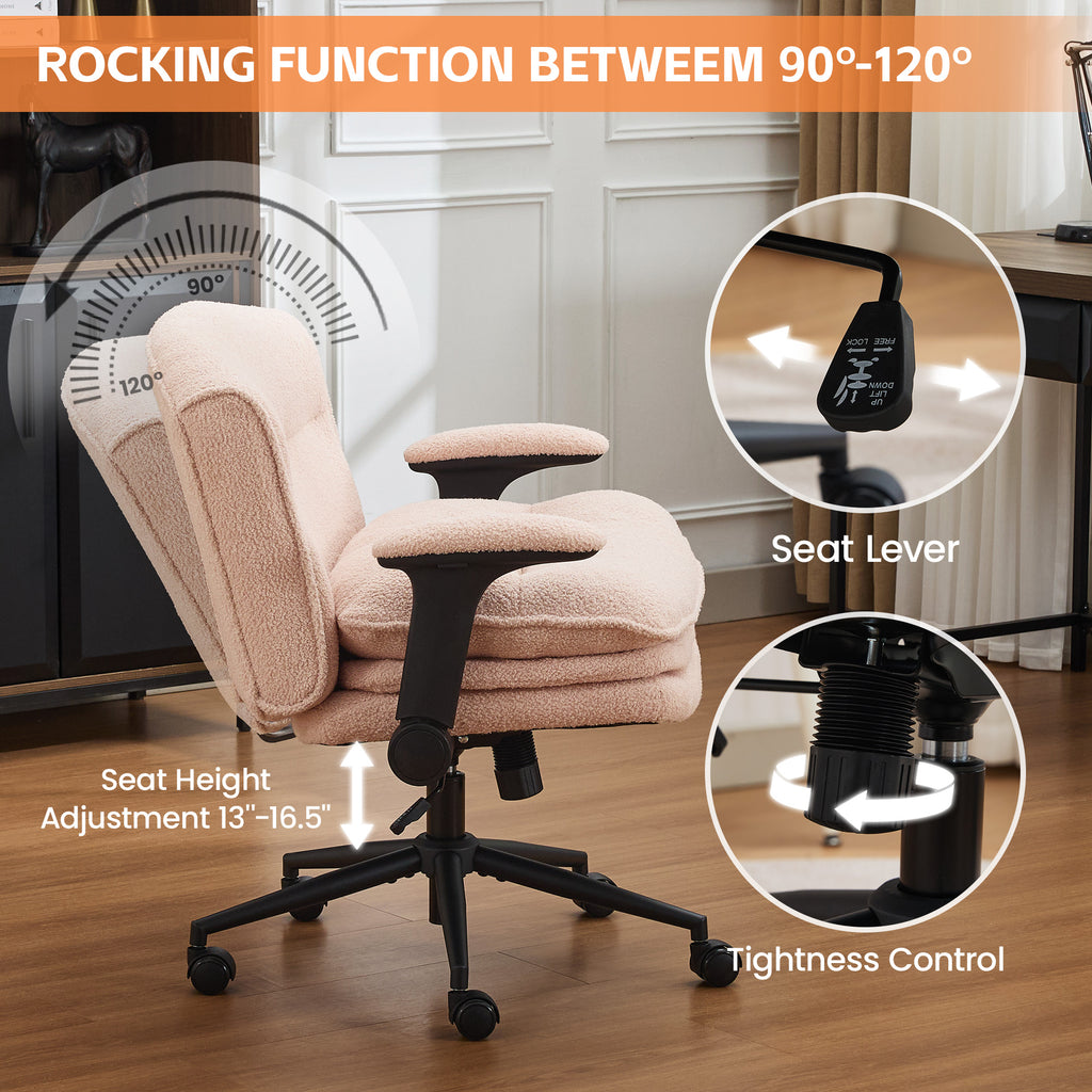 Criss Cross Chair with Flip-up Arms，Pink