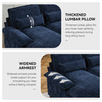 U Shaped Cloud Modular Sofa with Chaise Lounges，Navy