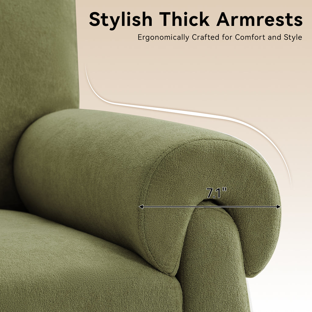 Oversized Accent Chair，Green