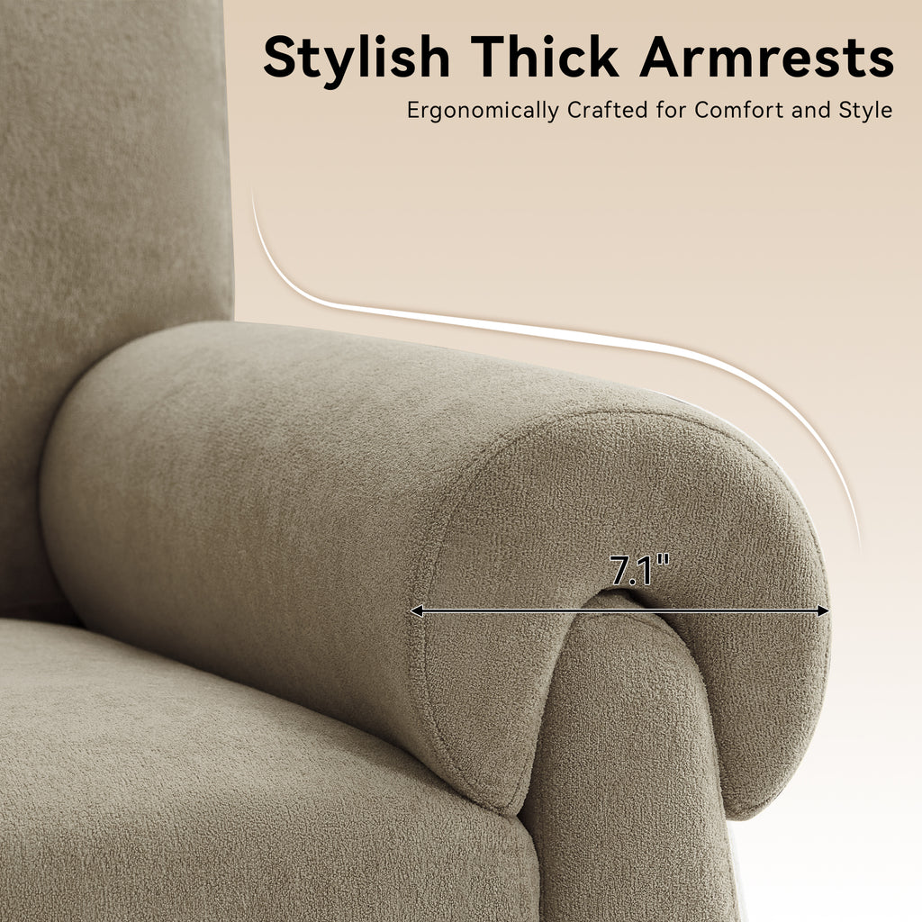 Oversized Accent Chair，Taupe