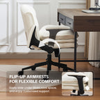 Criss Cross Chair with Flip-up Arms，Beige
