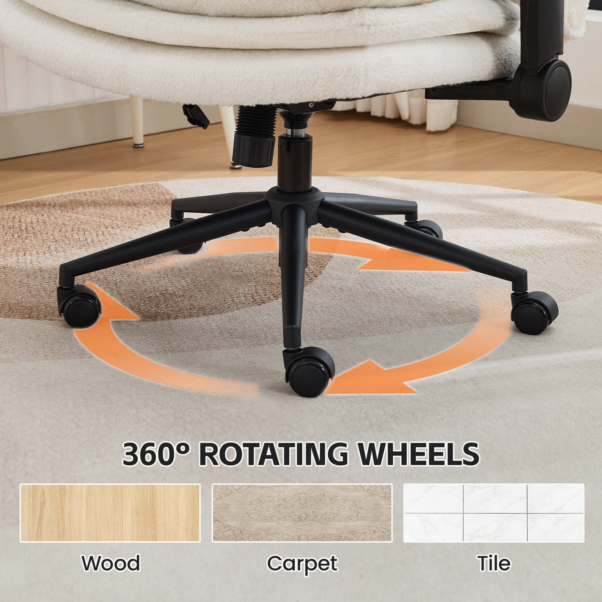 Criss Cross Chair with Flip-up Arms，Beige