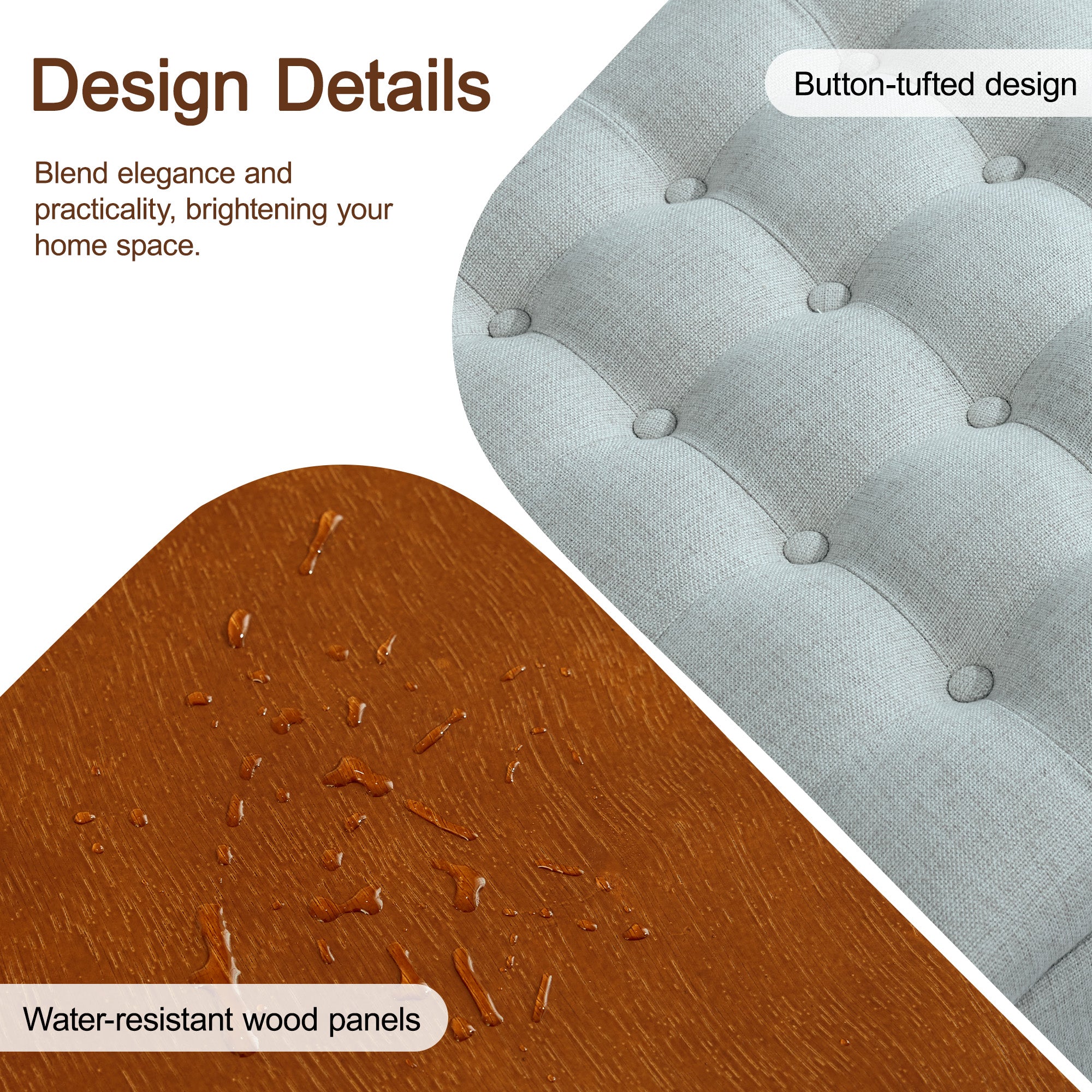 Square Storage Ottoman, 24 Inch