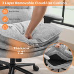 Criss Cross Chair with Flip-up Arms，Gray