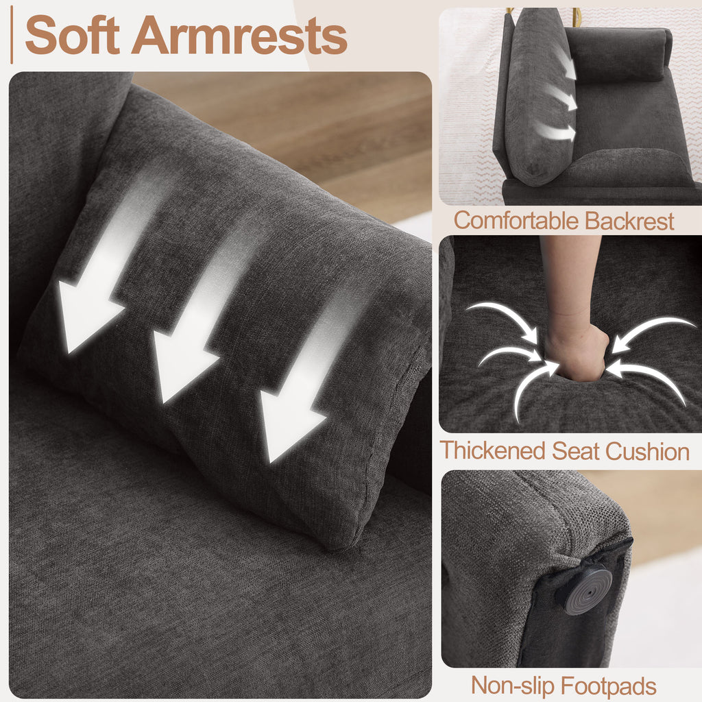 Oversized Accent Chair for Living Room，Dark Gray