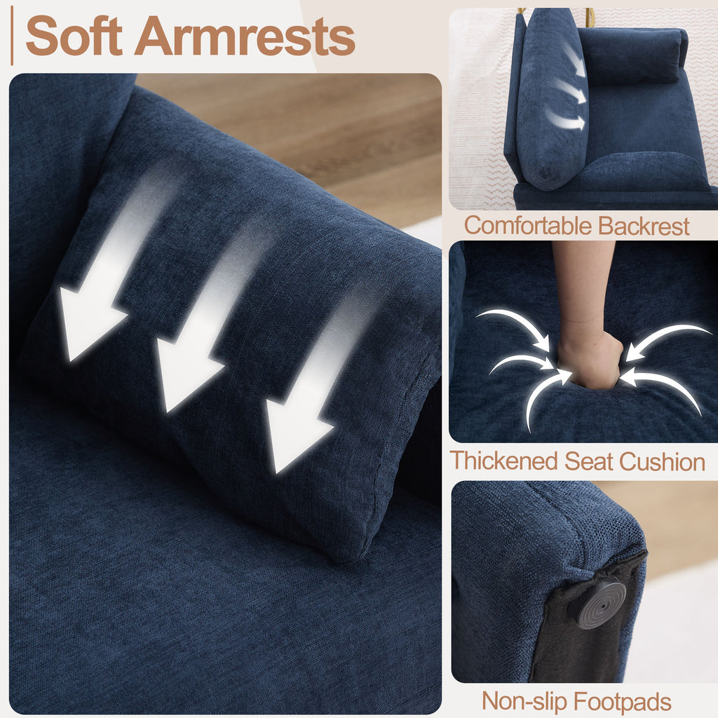 Oversized Accent Chair for Living Room，Blue