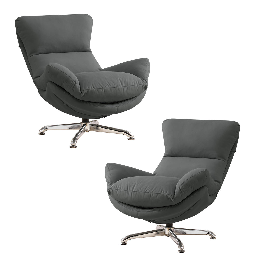 Swivel Oversized Accent Chair，Gray