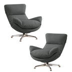 Swivel Oversized Accent Chair，Gray