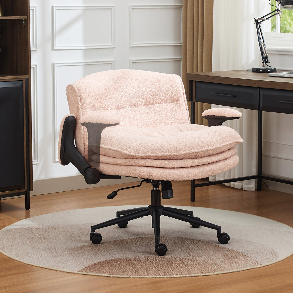 Criss Cross Chair with Flip-up Arms，Pink