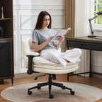 Criss Cross Chair with Flip-up Arms，Beige