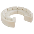 Curved Compression Sectional Couch，10 Seater，White