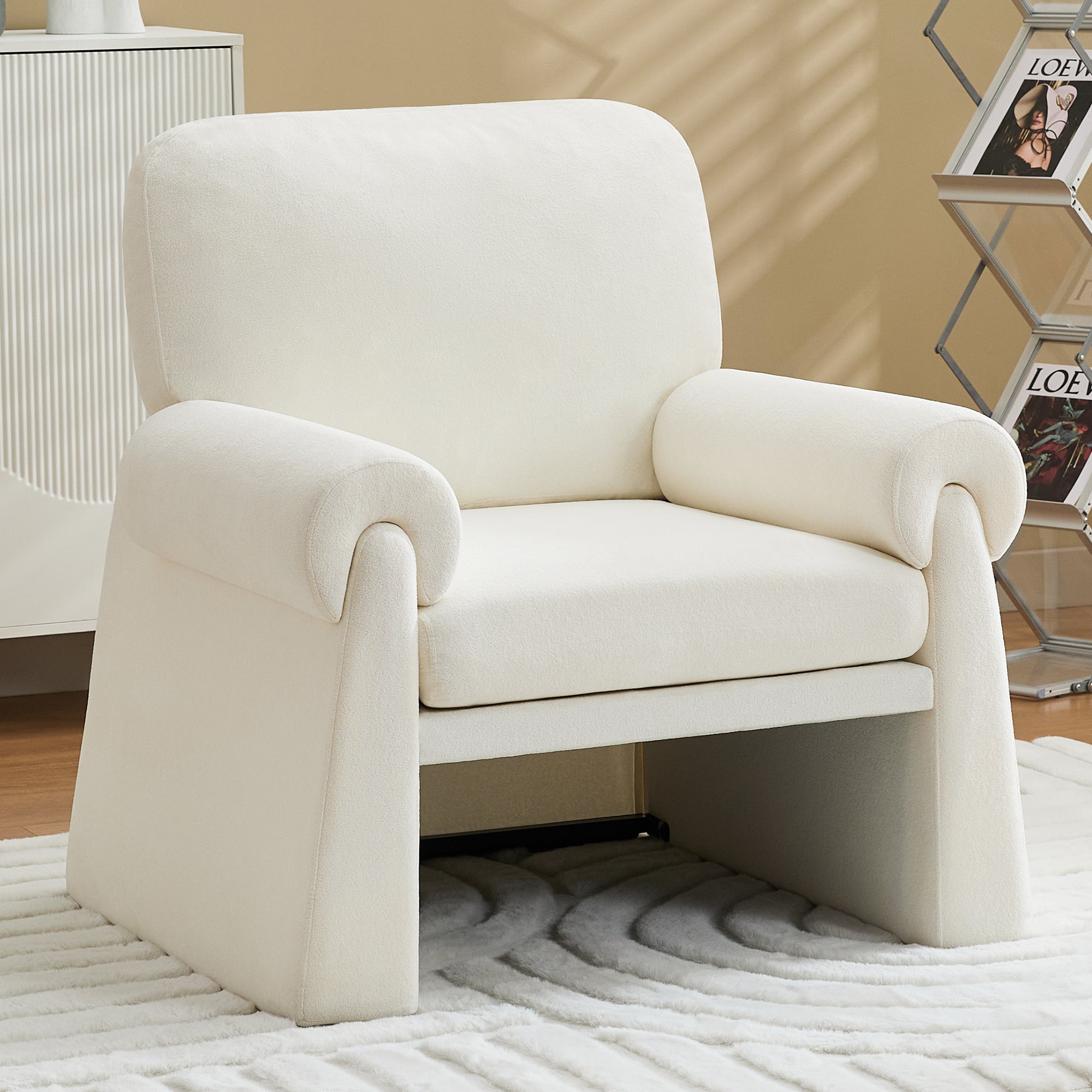 Oversized Accent Chair，Beige