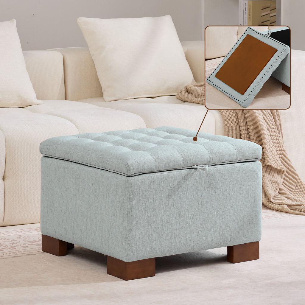 Square Storage Ottoman, 24 Inch