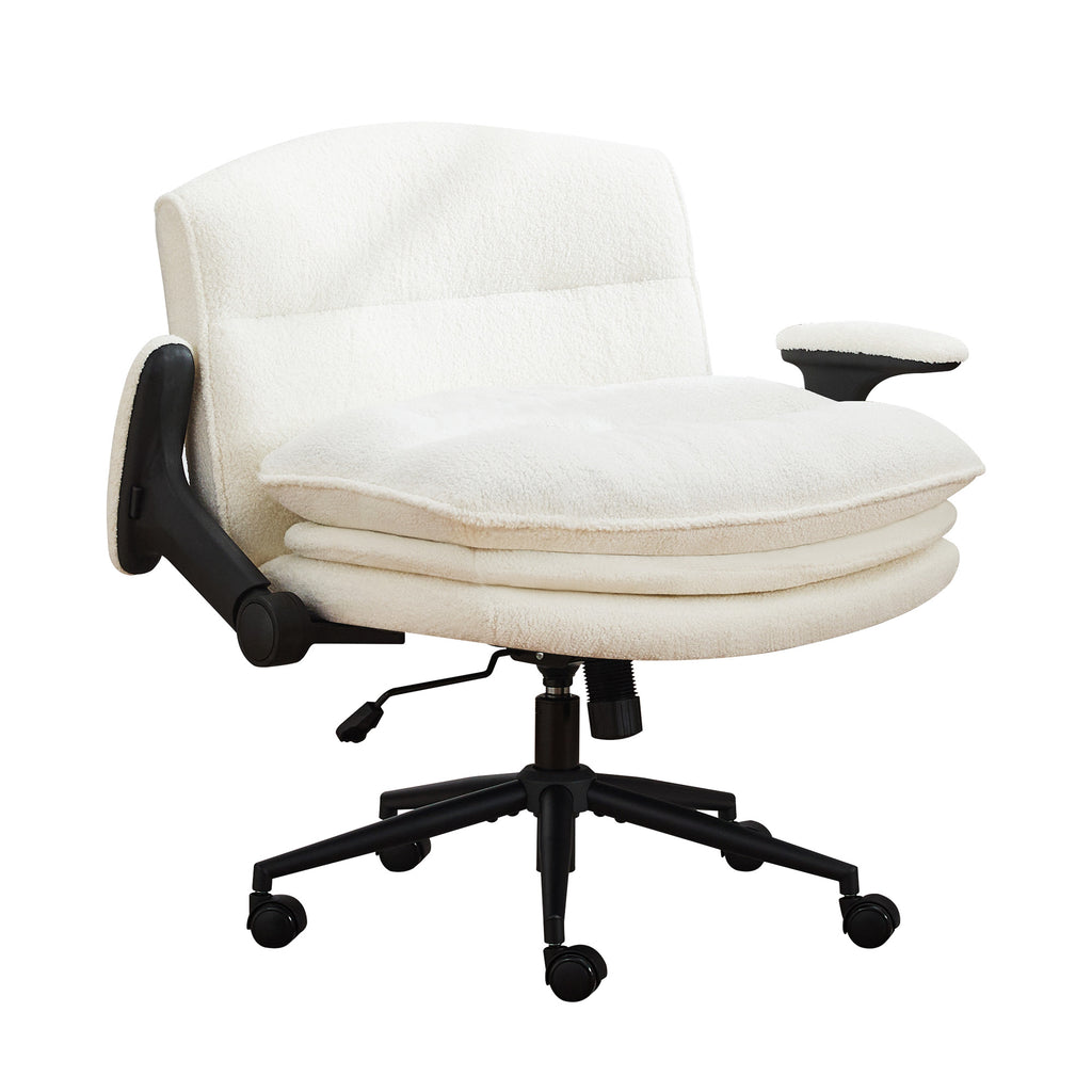 Criss Cross Chair with Flip-up Arms，Beige
