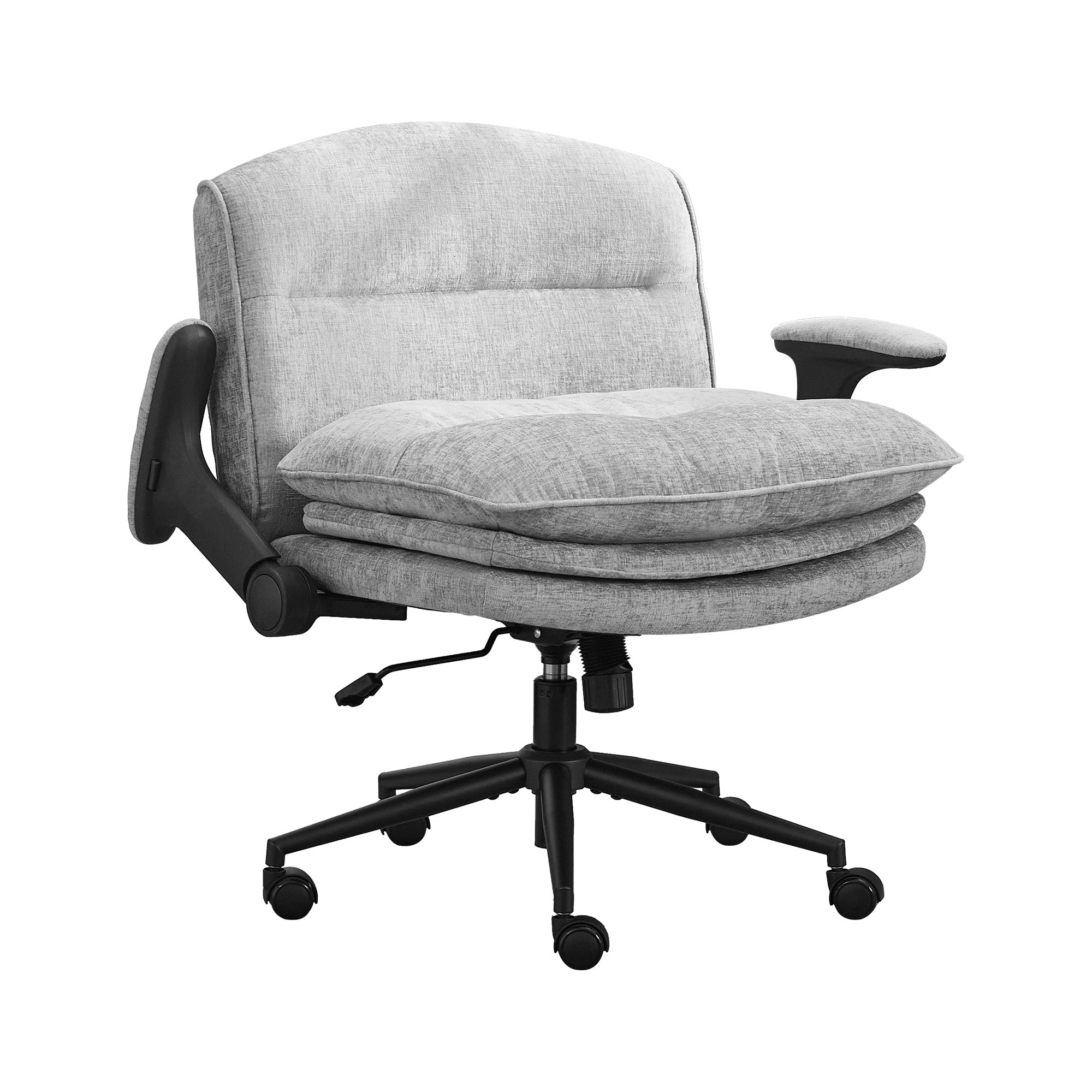 Criss Cross Chair with Flip-up Arms，Gray