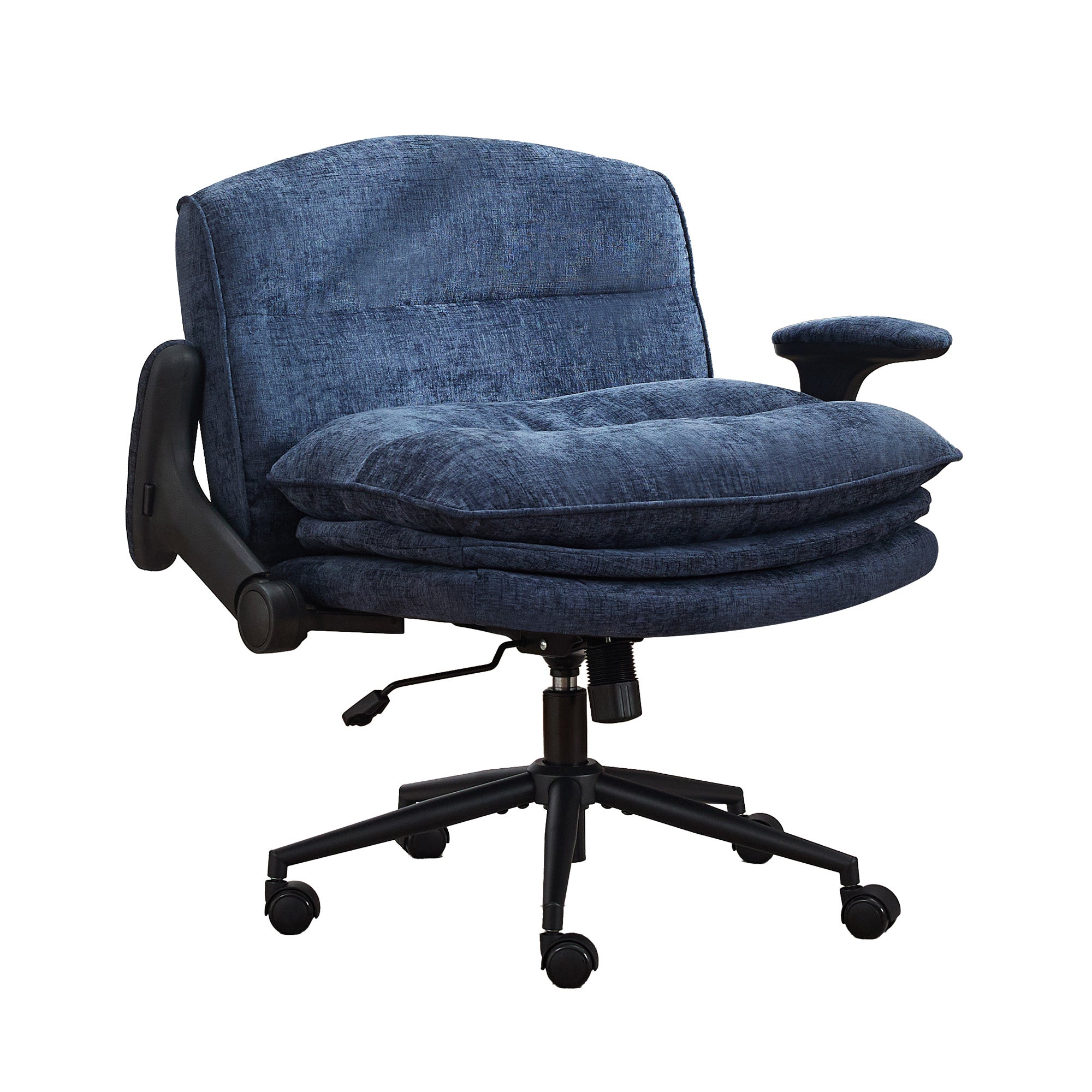 Criss Cross Chair with Flip-up Arms，Blue